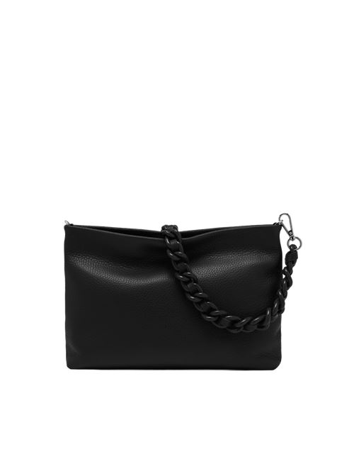 Pochette da donna in pelle martellata, con tracolla removibile, colore nero GIANNI CHIARINI | 8265COMMGRNEM001